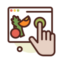 food,commerce and shopping,online shopping,online,button,order